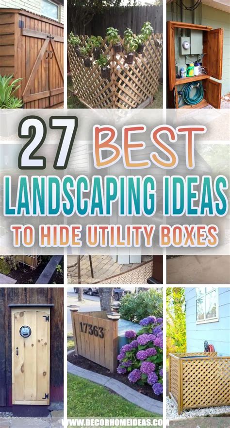 hiding electrical box in yard|unsightly utility boxes.